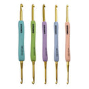 Circulo Agulha de Crochê Ponta Dupla Cabo Emborrachado