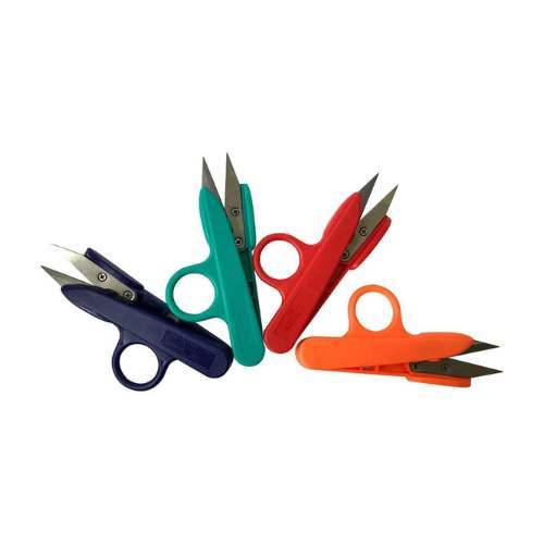 Kit Tesoura Arremate Plástica com Suporte Dedo 12cm Unidade