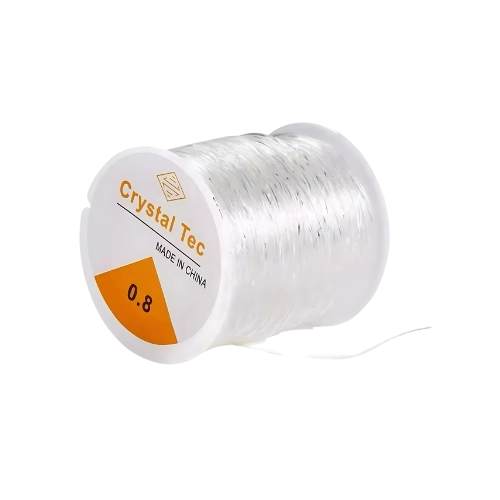 Fio de Silicone Transparente 0.8mm – Rolo com 100 Metros