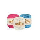Euroroma Barbante Brilho Prata Colorido 4/6 - 400g - 406m