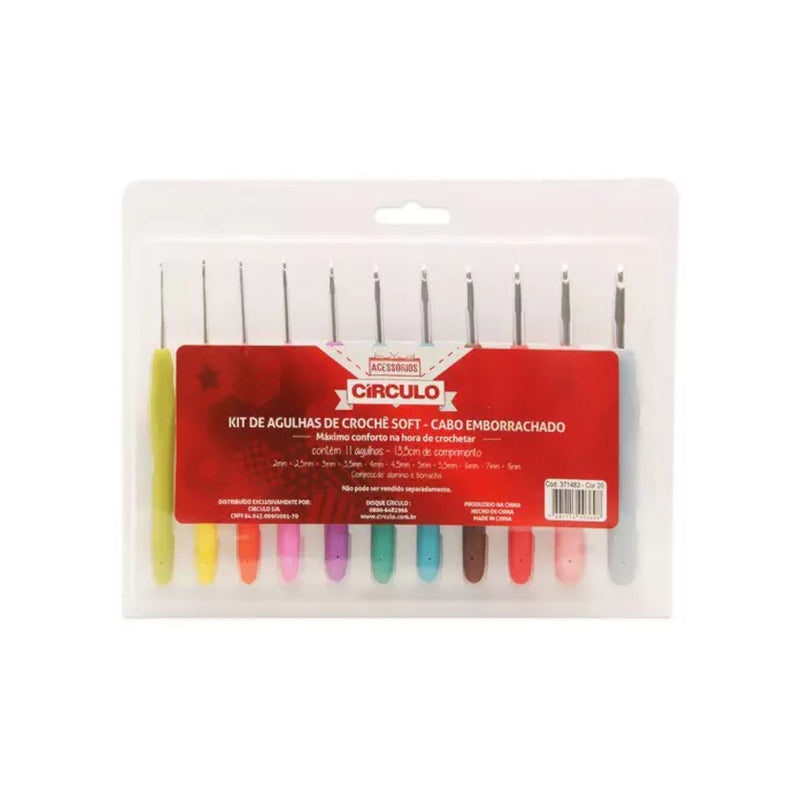 Circulo Kit Agulha de Croche Emborrachada