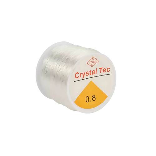 Fio de Silicone Transparente 0.8mm – Rolo com 100 Metros