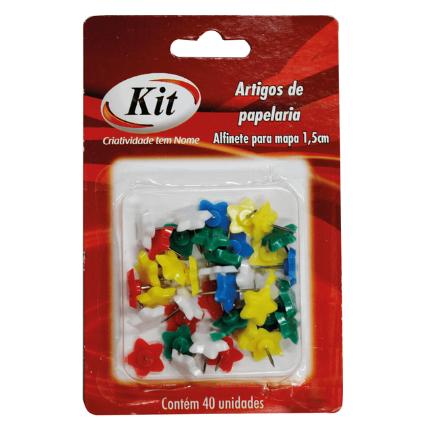 Kit Alfinete para Mapa Estrela 40 Unidades